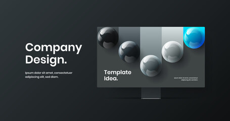 Amazing monitor mockup website screen template. Colorful banner vector design layout.