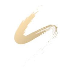 Abstract brush stroke gold gradient isolated on transparent background for design element in concept luxury.