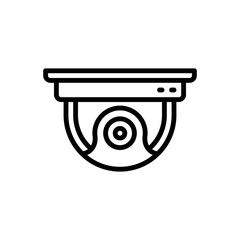 Black line icon for surveillance