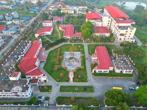 High angle view of Cancer hospital in  Chitwan.