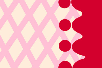Fototapeta premium wave pattern illustration red material