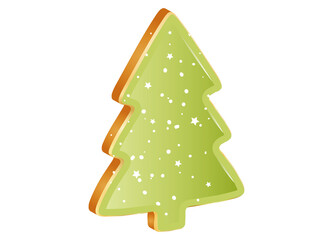 Tannenbaum Plätzchen mit grünen Zuckerguss