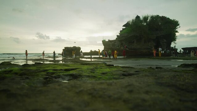 People at Tanah Lot, Bali, Indonesia