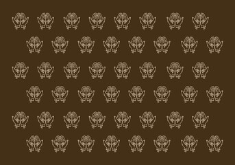 Vintage art illustration of two hand with eyes pattern