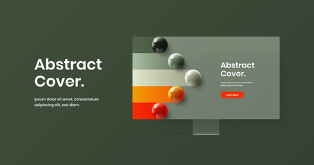 Colorful site vector design layout. Modern display mockup presentation template.