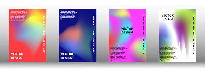 Fototapeta premium Artistic covers design. Creative fluid colors backgrounds. Set of abstract covers