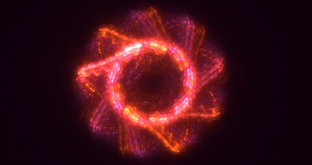 3D rendering abstract round light background