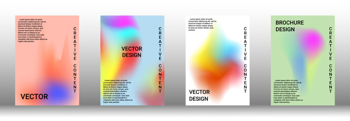 Artistic covers design. Creative fluid colors backgrounds. Set of abstract covers