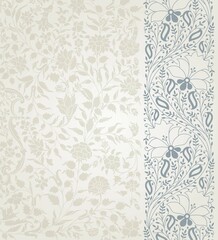 wedding card design, traditional paisley floral pattern , royal India	