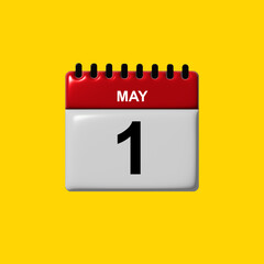 may 3d calendar vector design. may calendar design template. 3d calendar design vector illustration