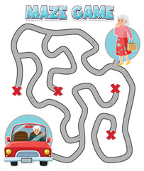 Maze game template for kids