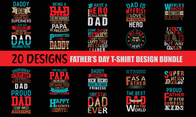 Father's Day T-shirt Design Bundle