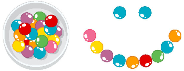 Skittles rainbow science experiment
