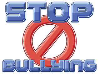 Stop Bullying text for banner or poster design
