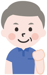 笑顔のシニア男性スタッフ