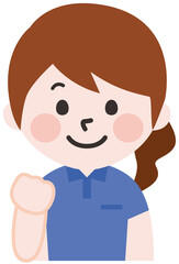 Obraz premium 笑顔の女性スタッフ