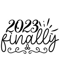 Happy New Year SVG Bundle, Hello 2023 Svg, New Year Decoration, New Year Sign, Silhouette Cricut, Printable Vector, New Year Quote Svg