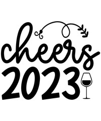 Happy New Year SVG Bundle, Hello 2023 Svg, New Year Decoration, New Year Sign, Silhouette Cricut, Printable Vector, New Year Quote Svg