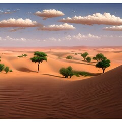 landscape with desert trees