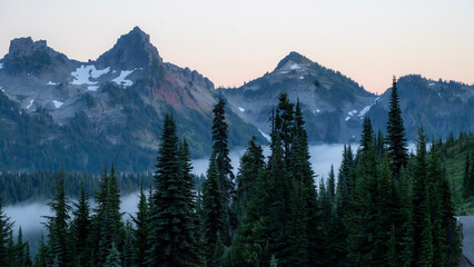 sunrise in the mountains