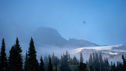 fog over the mountains