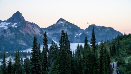 sunrise in the mountains