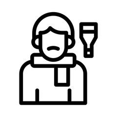 fever line icon illustration vector graphic