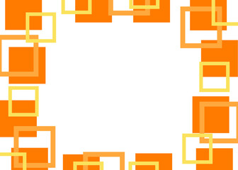 四角形のポップなフレームイラスト