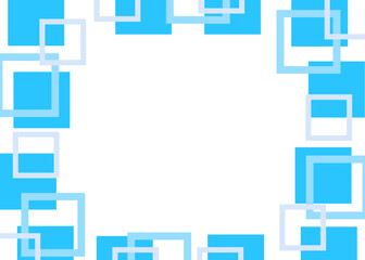 四角形のポップなフレームイラスト