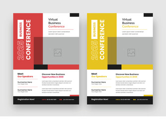 Business Conference Flyer Layout, Meeting Flyer Template