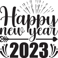 happy new year 2023 SVG Design.