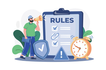 Compliance Engineer Illustration concept on white background