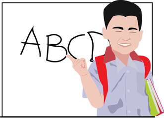 a child who is passionate about learning at school