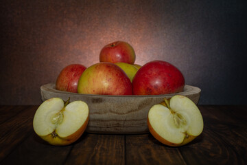 Organic apples not pretty but healthy.