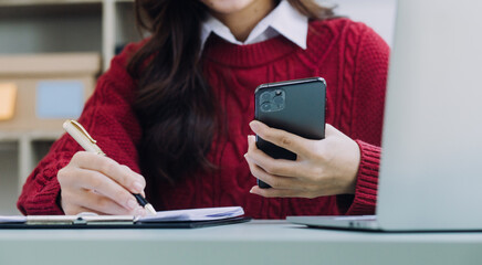 Business team present. Photo professional investor working new startup project. Finance meeting.Digital tablet laptop computer smart phone using, keyboard docking screen foreground,filter