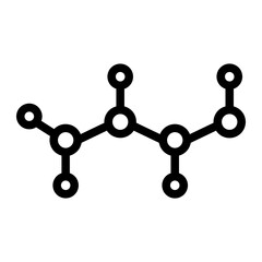 molecular structure line icon