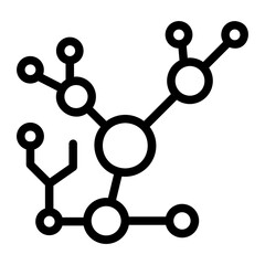 molecular structure line icon