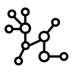 molecular structure line icon