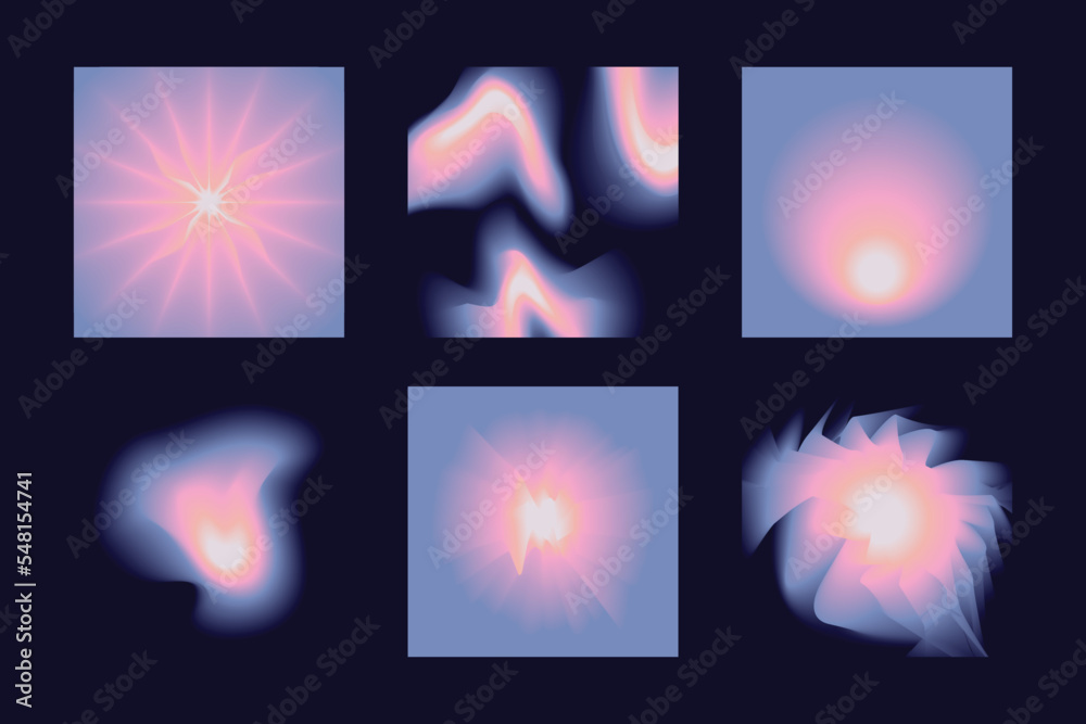 Poster vector abstract design template and illustration in trendy bright gradient colours with copy space f