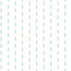 Seamless christmas tree pattern. christmas tree ornament. Doodle illustration with christmas tree