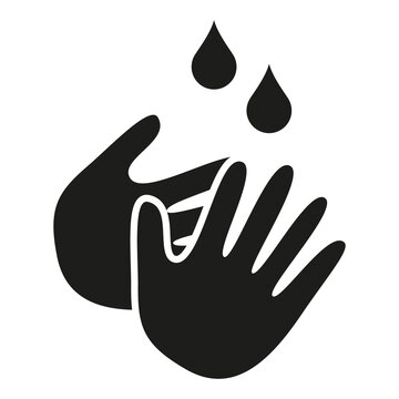 black hands washing with water drops clip art preview
