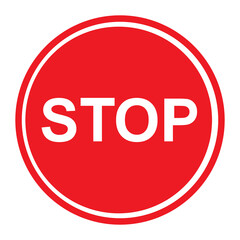 Red Stop Sign icon. Road Sign illustration