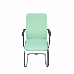 office chair isolated on white background, interior furniture, 3D illustration, cg render