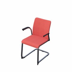 office chair isolated on white background, interior furniture, 3D illustration, cg render