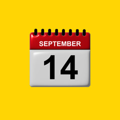 september 3d calendar vector design. september calendar design template. 3d calendar design vector illustration