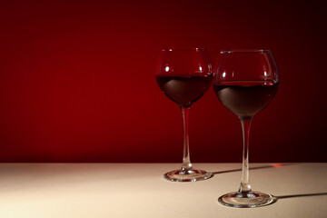 Concept of delicious alcohol drink, tasty wine