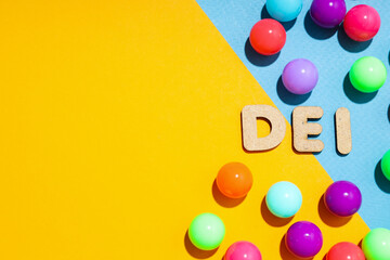 Concept of Diversity, Inclusion and Equality, space for text