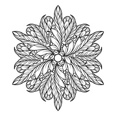 Vector ethnic mandala motif