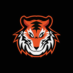 vector tiger head with modern illustration concept style for esport emblem printing  t-shirt
