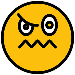 moody and angry face emoji
